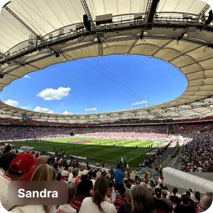 photo of a football arena in Stuttgart