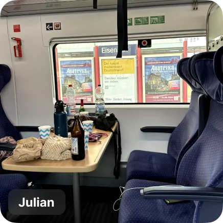 photo of seats inside a train